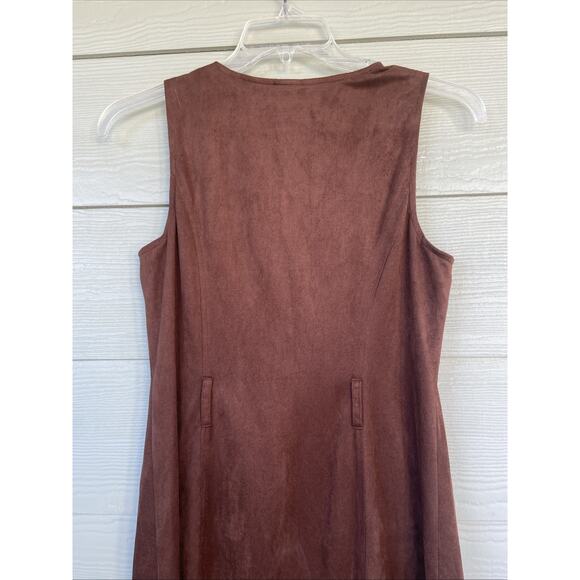 Star Wars Her Universe Han Solo Brown Embroidered Suede Zipper Dress Costume Med - Picture 8 of 11